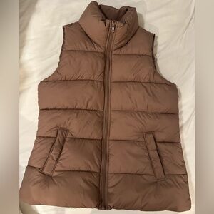 Mauve Brown Puffer Vest